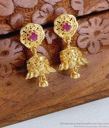Simple Gold Imitation Floral Jhumki Earring Collections Shop Now ER4871