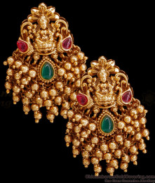 Trendy Multi Cluster Layer Hanging Beads Antique Dangler Earring ER4879