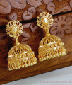 Pure Gold Tone Jhumki Earring Without Stone For Brides ER4885