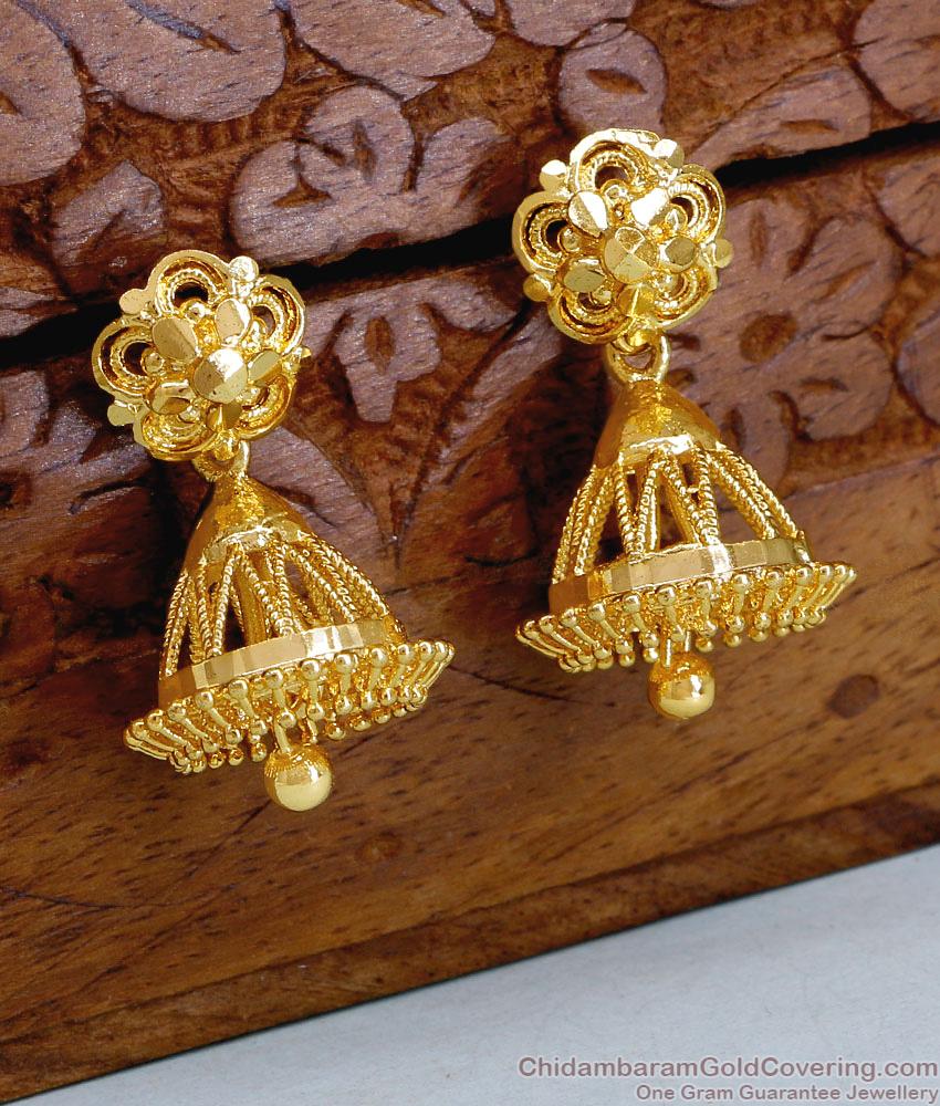 Simple Design Gold Imitation Jhumki Earring For Daily Wear ER4887 Simple Design Gold Imitation Jhumki Earring For Daily Wear ER4887