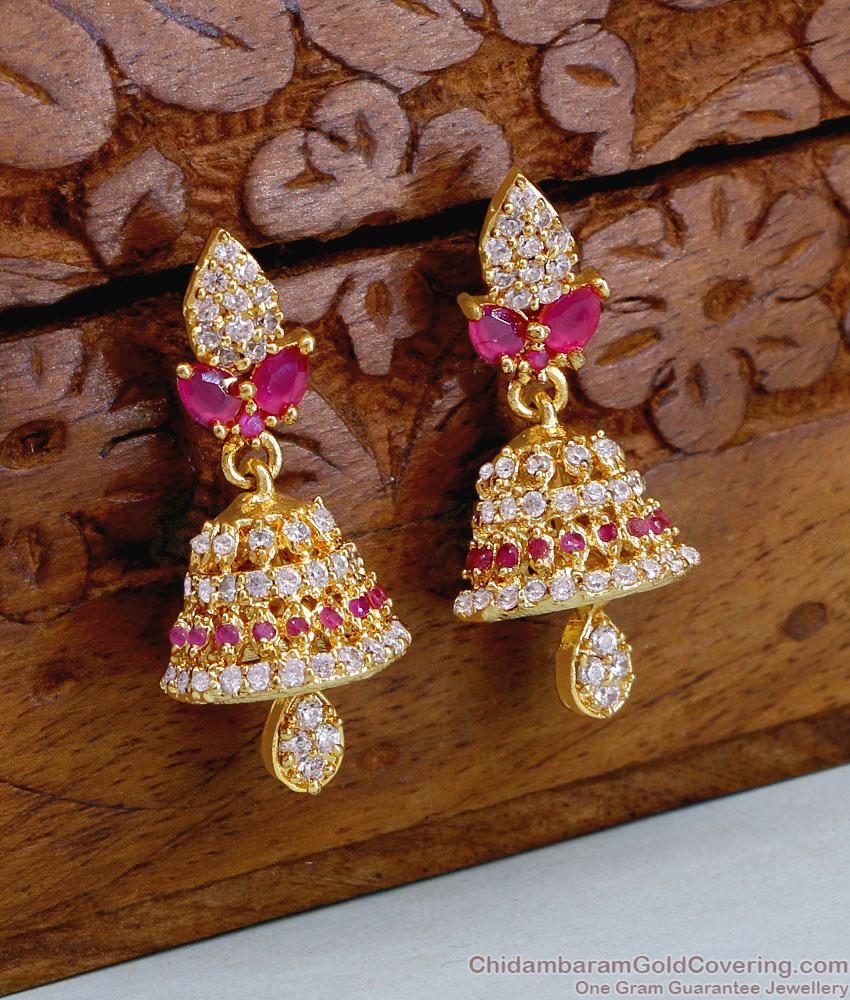 Attractive Ad Stone Jhumki Earring Gold Finish For Women ER4888 Attractive Ad Stone Jhumki Earring Gold Finish For Women ER4888