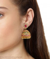 Bollywood Fashion Multi Color Stone Big Gold Jhumki Design ER4893 Bollywood Fashion Multi Color Stone Big Gold Jhumki Design ER4893