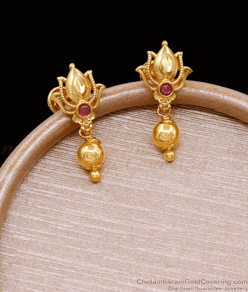 Lotus Design Gold Plated Stud Earring At Affordable Price ER4897 Lotus Design Gold Plated Stud Earring At Affordable Price ER4897