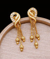 Beautiful White Stone Hanging Beads Design Gold Earring ER4899 Beautiful White Stone Hanging Beads Design Gold Earring ER4899