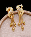 Attractive Peacock Design Long Dangler Earring Gold Design ER4900 Attractive Peacock Design Long Dangler Earring Gold Design ER4900