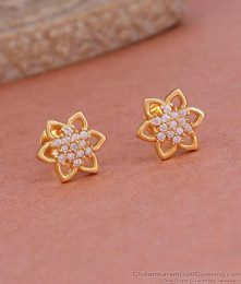Stylish Floral Design Gold Imitation Stud Earring For Girls ER4906 Stylish Floral Design Gold Imitation Stud Earring For Girls ER4906