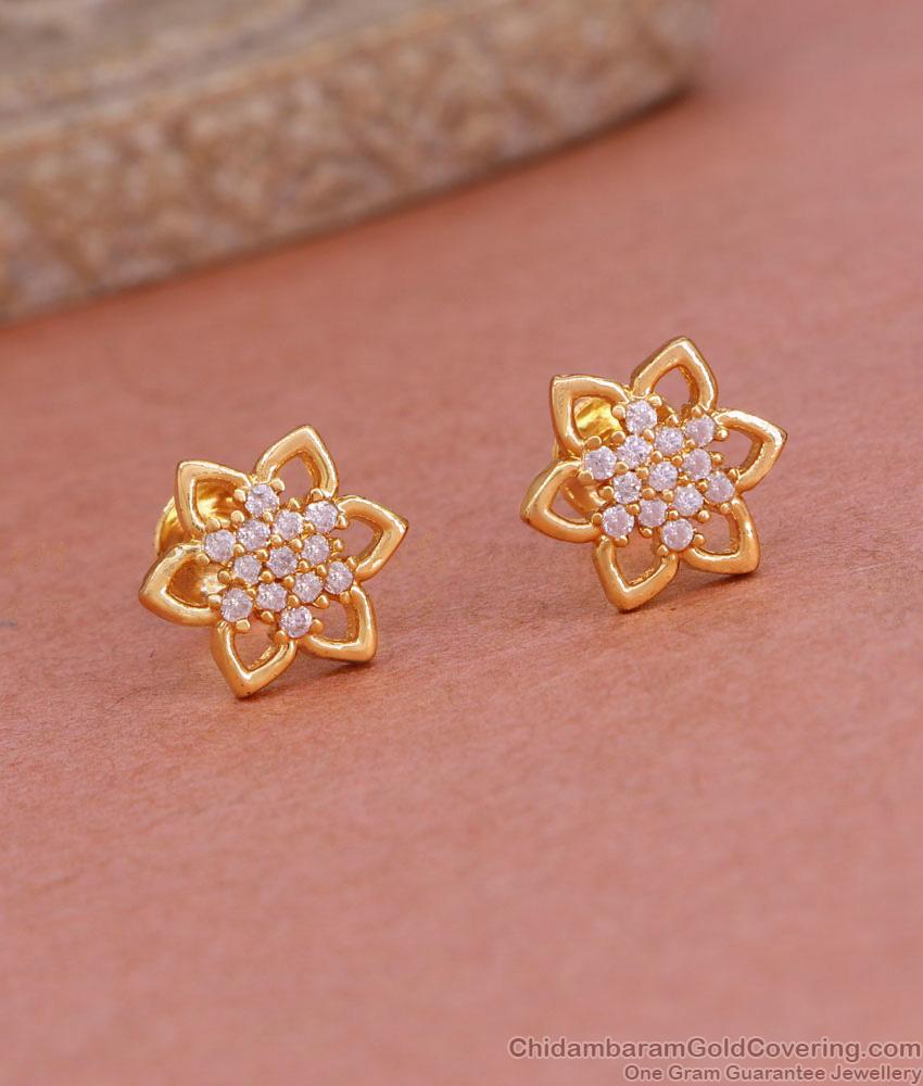 Stylish Floral Design Gold Imitation Stud Earring For Girls ER4906 Stylish Floral Design Gold Imitation Stud Earring For Girls ER4906