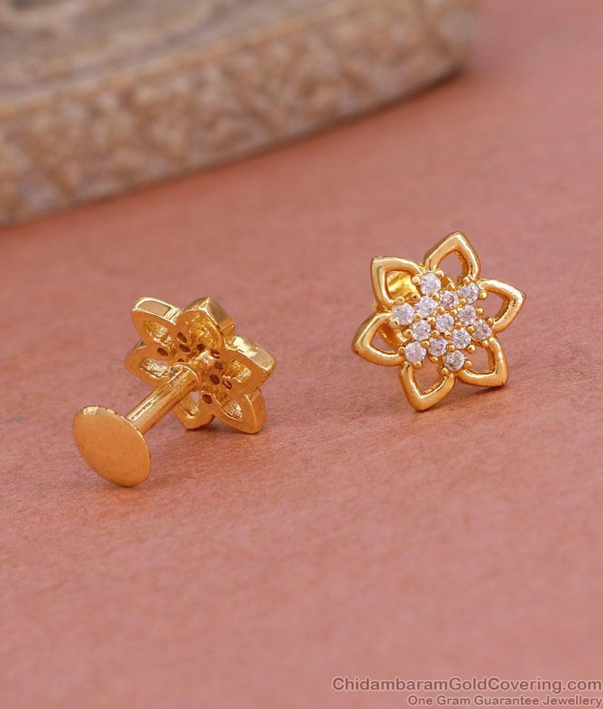 Stylish Floral Design Gold Imitation Stud Earring For Girls ER4906 Stylish Floral Design Gold Imitation Stud Earring For Girls ER4906