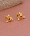 Elegant Look One Gram Gold Earring Stone Studs Online ER4907 Elegant Look One Gram Gold Earring Stone Studs Online ER4907