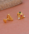 Buy Multi Stone Gold Plated Stud Earring For Women ER4909 Buy Multi Stone Gold Plated Stud Earring For Women ER4909