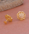 One Gram Gold Designer Stud White Stone Earring ER4910 One Gram Gold Designer Stud White Stone Earring ER4910