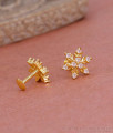 New Model Snow Flakes Design White Stone Stud Earring ER4911 New Model Snow Flakes Design White Stone Stud Earring ER4911
