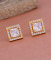 Beautiful White Stone Stud Earring Gold Plated Jewelry ER4912 Beautiful White Stone Stud Earring Gold Plated Jewelry ER4912