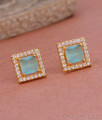 Latest Green Gemstone 1 Gram Gold Stud Earring For Women ER4914 Latest Green Gemstone 1 Gram Gold Stud Earring For Women ER4914