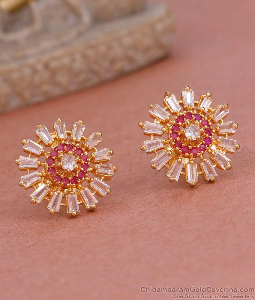 High Quality Cz Stone Big Gold Stud Earring For Women ER4916 High Quality Cz Stone Big Gold Stud Earring For Women ER4916