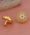 Premium Gold Look Emerald White Stone Diamond Earring For Marriage ER4918 Premium Gold Look Emerald White Stone Diamond Earring For Marriage ER4918