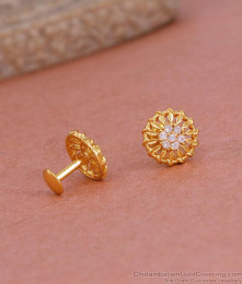 Light Weight Daily Wear Gold Imitation Stud Earring With Stone ER4925 Light Weight Daily Wear Gold Imitation Stud Earring With Stone ER4925