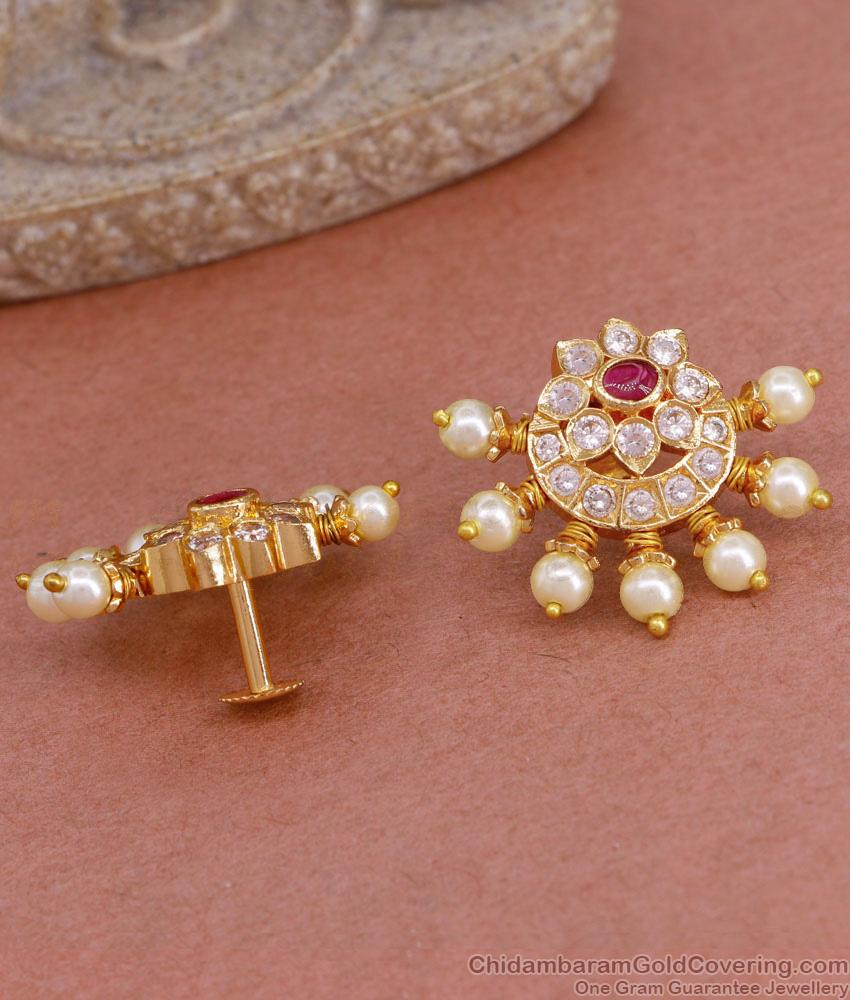 Beautiful Pearl Design Gold Plated Stud Earring For Wedding ER4936 Beautiful Pearl Design Gold Plated Stud Earring For Wedding ER4936