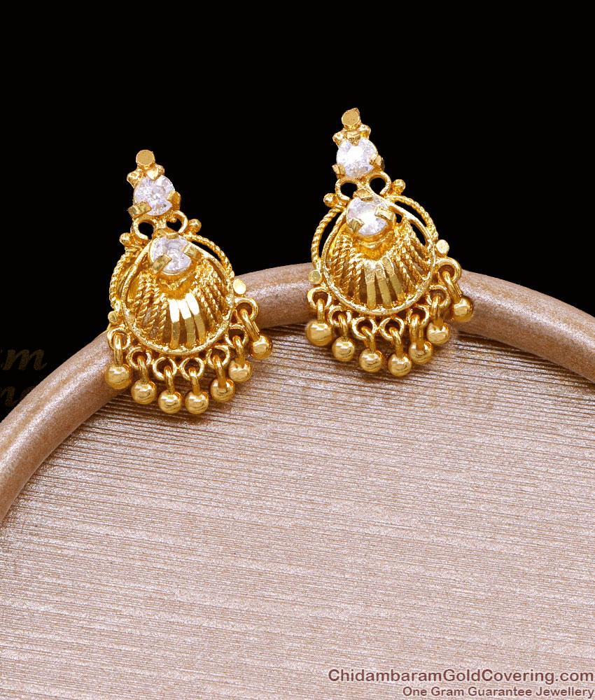 Trendy Gold Imitation Stud Earring White Stone Design Online ER4938 Trendy Gold Imitation Stud Earring White Stone Design Online ER4938