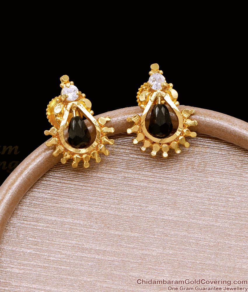 Latest Black Crystal Evil Eye Gold Stud Earring For Women ER4939 Latest Black Crystal Evil Eye Gold Stud Earring For Women ER4939
