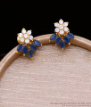 New Arrival Floral Design Sapphire Stone Stud Earring For Women ER4945 New Arrival Floral Design Sapphire Stone Stud Earring For Women ER4945