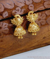 Plain One Gram Gold Jhumki Earring Peacock Design ER4946 Plain One Gram Gold Jhumki Earring Peacock Design ER4946