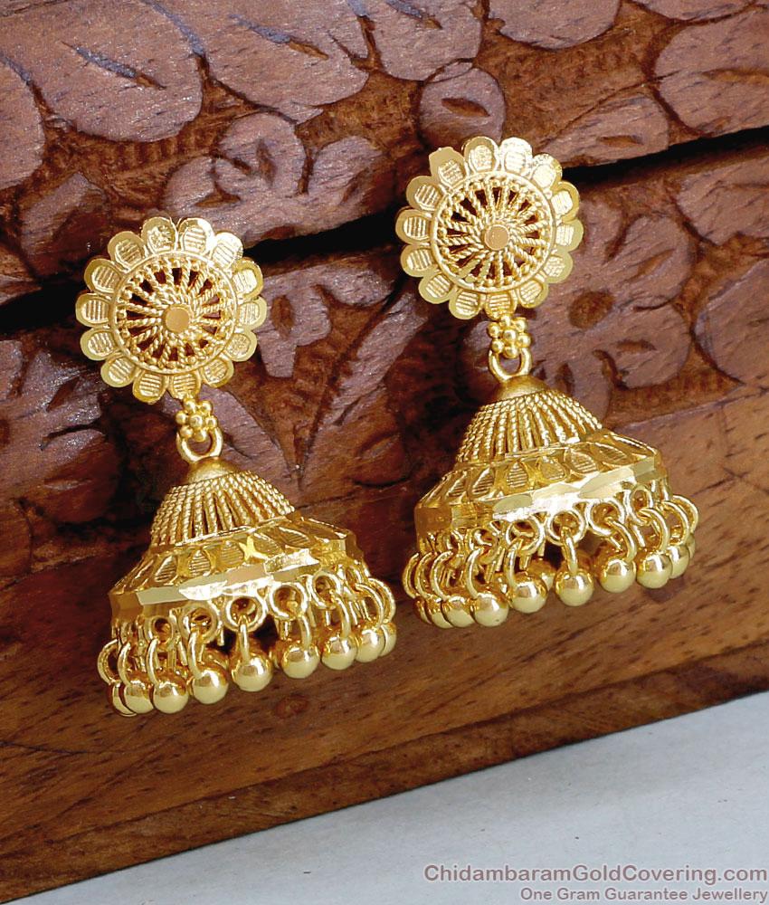 Premium Quality Forming Gold Jhumki Earring For Brides ER4956 Premium Quality Forming Gold Jhumki Earring For Brides ER4956