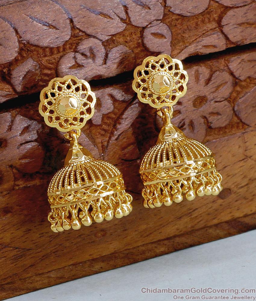 Regular Use Gold Imitation Plain Jhumki Earring For Women ER4957 Regular Use Gold Imitation Plain Jhumki Earring For Women ER4957
