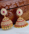 Big Ad Stone Bridal Jhumki Earring Design For Engagement ER4960 Big Ad Stone Bridal Jhumki Earring Design For Engagement ER4960