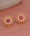 Trendy Ruby White Stone Gold Plated Stud Earring For Girls ER4962 Trendy Ruby White Stone Gold Plated Stud Earring For Girls ER4962