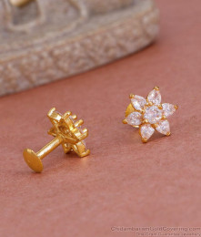 Cute White Stone Gold Imitation Stud Earring Shop Online ER4967