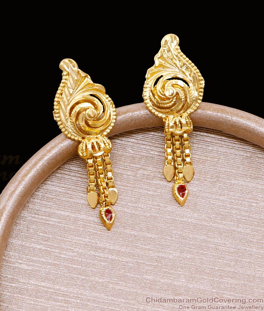 Stylish 2 Gram Gold Dangler Earring Wedding Jewelry ER4969 Stylish 2 Gram Gold Dangler Earring Wedding Jewelry ER4969