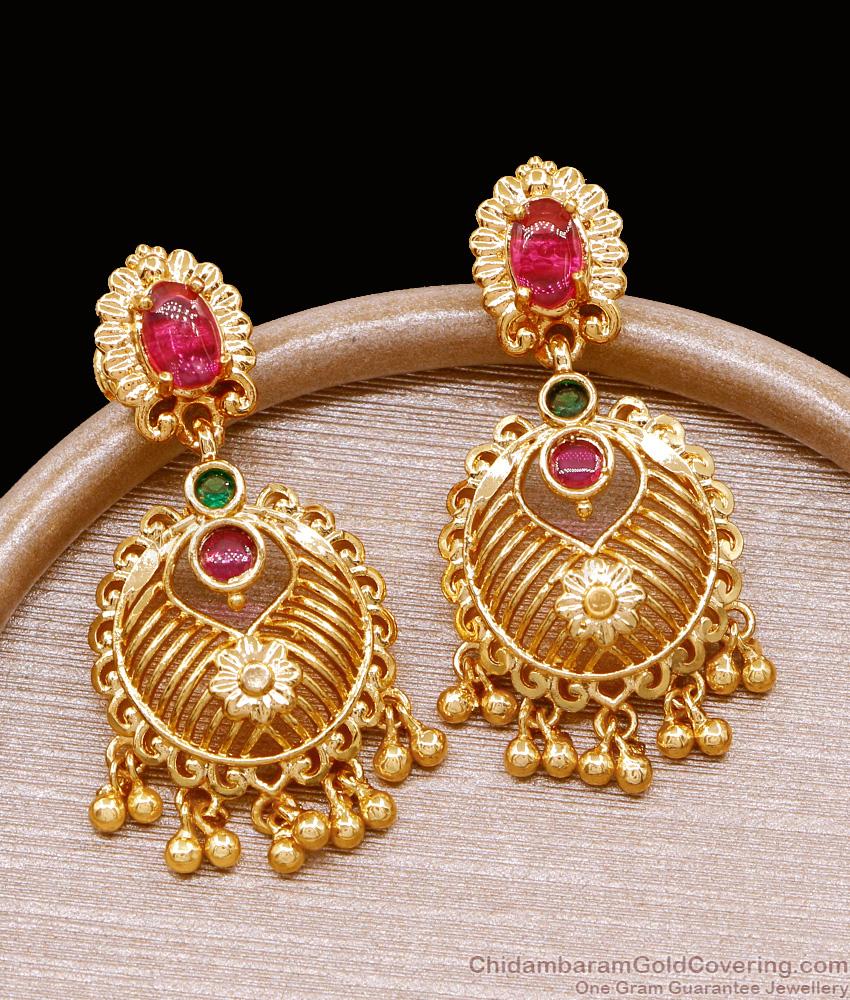 Trendy Kemp Stone Gold Plated Dangler Earring For Women ER4970 Trendy Kemp Stone Gold Plated Dangler Earring For Women ER4970