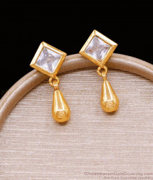 Simple White Stone Gold Imitation Stud Earring Online ER4971