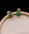 Light Weight Micro Gold Plated Emerald Stone Stud Earring ER4973 Light Weight Micro Gold Plated Emerald Stone Stud Earring ER4973