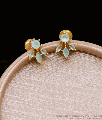 Attractive Green Stone Gold Plated Stud Earring Online ER4975