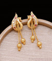 Peacock Design Gold Dangler Earring Hanging Beads Designs ER4977 Peacock Design Gold Dangler Earring Hanging Beads Designs ER4977