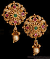 Latest Ruby Green Stone Gold Imitation Antique Earring Design ER4983 Latest Ruby Green Stone Gold Imitation Antique Earring Design ER4983