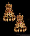 Buy New Model Antique Gold Jhumki Lakshmi Design Online ER4985 Buy New Model Antique Gold Jhumki Lakshmi Design Online ER4985