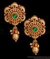 Buy Emerald Stone Floral Design Antique Earring Temple Jewelry ER5000 Buy Emerald Stone Floral Design Antique Earring Temple Jewelry ER5000