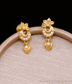 Pure 1 Gram Gold Stud Earring White Stone Design Online ER5012 Pure 1 Gram Gold Stud Earring White Stone Design Online ER5012