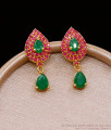 Trendy Gold Design Ruby Green Stone Stud Earring For Girls ER5015 Trendy Gold Design Ruby Green Stone Stud Earring For Girls ER5015