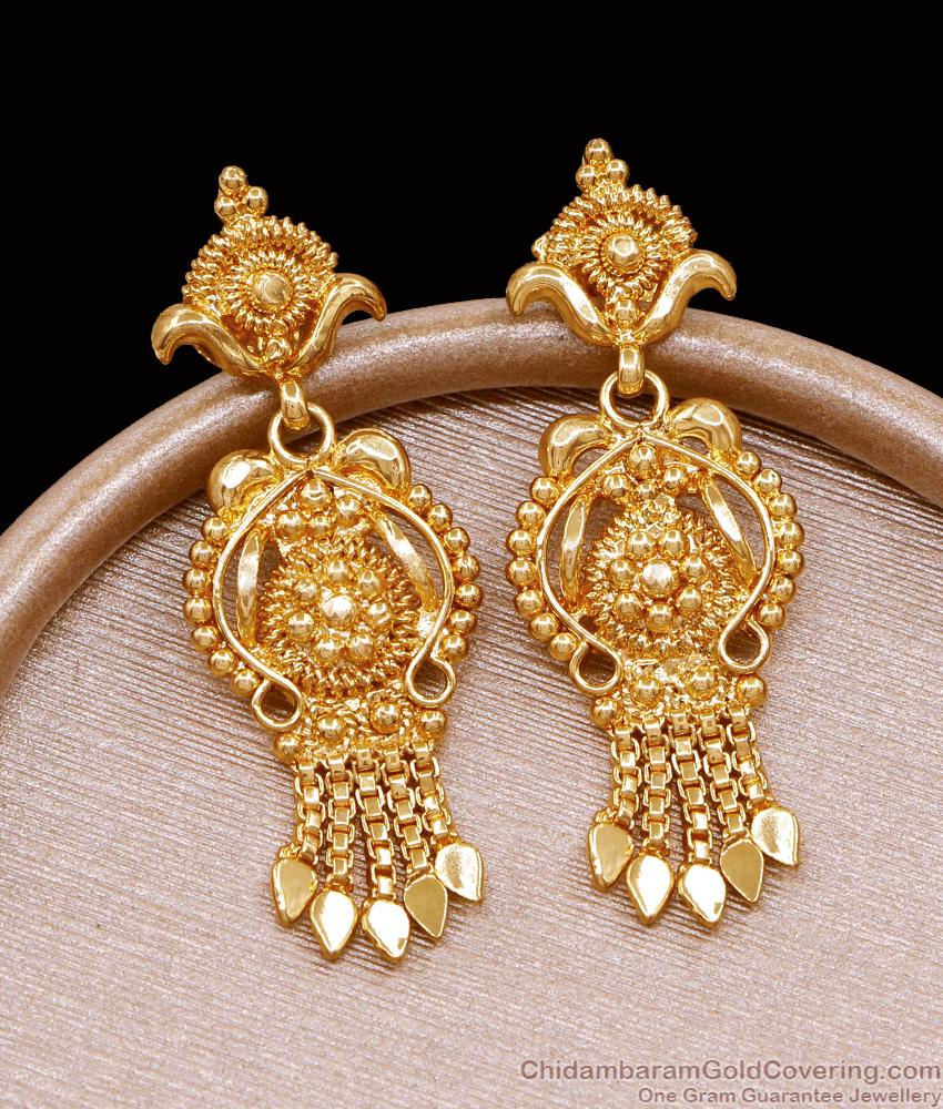 Plain Bridal Wear Gold Plated Dangler Earring At Affordable Price ER5017 Plain Bridal Wear Gold Plated Dangler Earring At Affordable Price ER5017