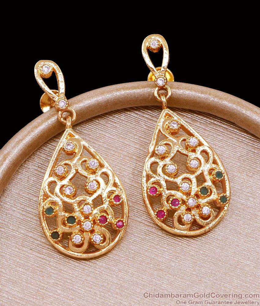 Attractive Gold Imitation Big Dangler Earring Light Weight Design ER5025 Attractive Gold Imitation Big Dangler Earring Light Weight Design ER5025