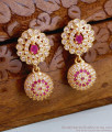 New Arrival Ball Type CZ Ruby White Stone Earring Online ER5046 New Arrival Ball Type CZ Ruby White Stone Earring Online ER5046