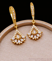 Buy 1 Gram Gold Diamond Hoop Earring At Affordable Price ER5065