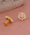 Glittering American Diamond Gold Finish Stud Earring Online ER5066 Glittering American Diamond Gold Finish Stud Earring Online ER5066