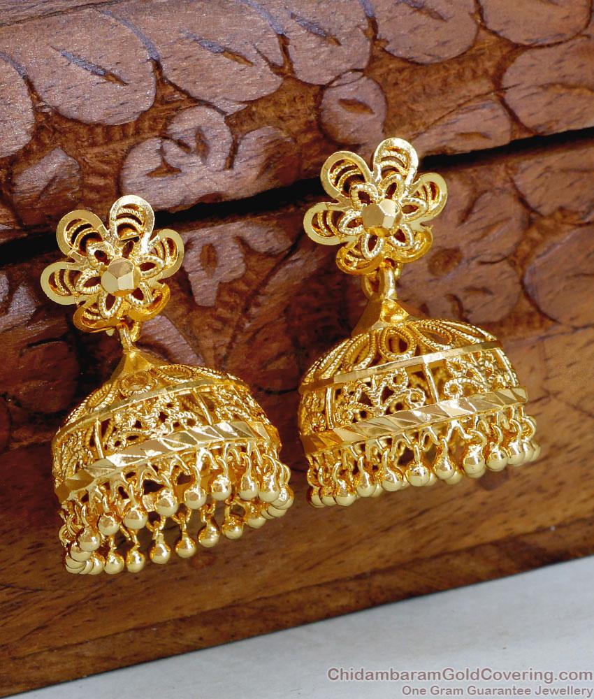 New Arrival Guaranteed Gold Plated Jhumki Earring Without Stone ER5072 New Arrival Guaranteed Gold Plated Jhumki Earring Without Stone ER5072