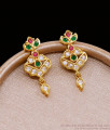 Traditional Look Multi Stone Gold Imitation Earring For Women ER5083 Traditional Look Multi Stone Gold Imitation Earring For Women ER5083