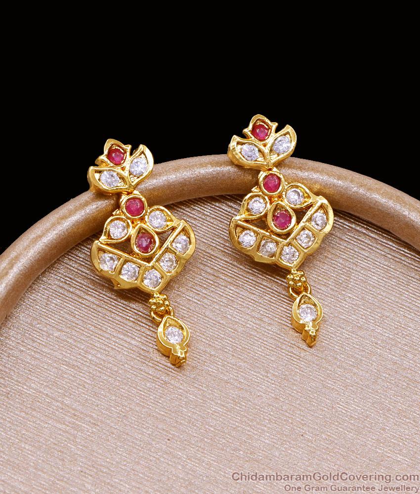 Elegant 1 Gram Gold Stone Earring Function Wear For Women ER5084 Elegant 1 Gram Gold Stone Earring Function Wear For Women ER5084